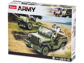 Alliierter Jeep mit Flugabwehrgeschütz