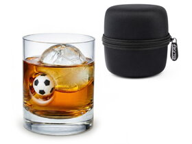 Fußball-Whiskyglas mit Ball im Glas