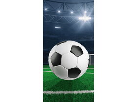 Strandtuch im Fußballstadion-Motiv