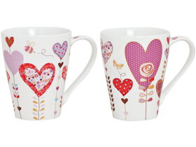 Kaffeetassen mit Herzen 2-er Set