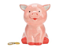 Spardose Schweinchen aus Keramik rosa