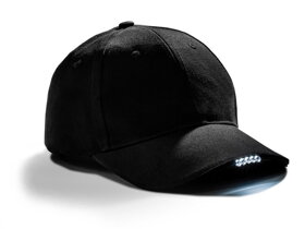 Schwarze Kappe mit LED-Licht