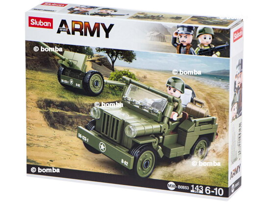 Alliierter Jeep mit Flugabwehrgeschütz