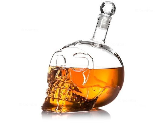Totenkopf Glaskaraffe