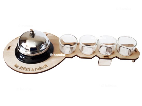 Holzschlüssel zum Glück und zur Freude CZ