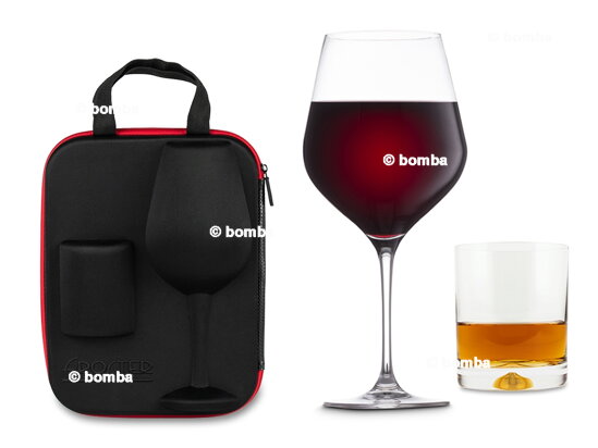 Etui mit Weinglas und Whiskyglas - Diamond