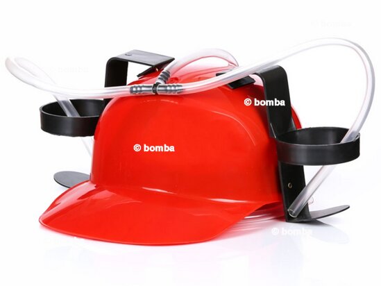 Roter Party-Bierhelm