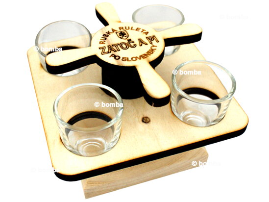 Trinkspiel-Roulette aus Holz SK Version