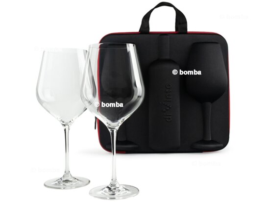 Etui für Flasche mit Maxi Weingläsern - Diamond