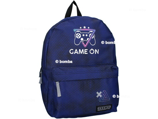 Blauer Rucksack Skooter Game On