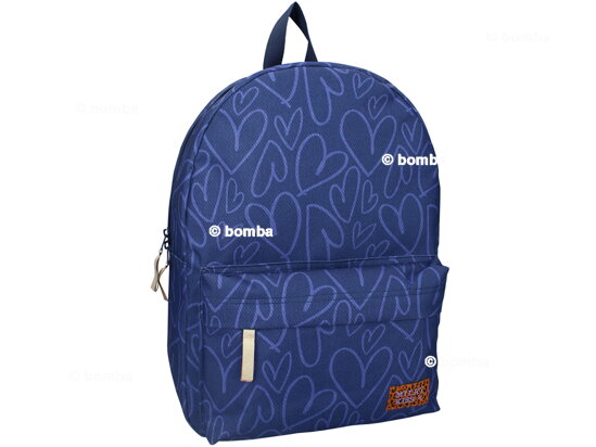Blauer Rucksack Milky Kiss mit Herzen