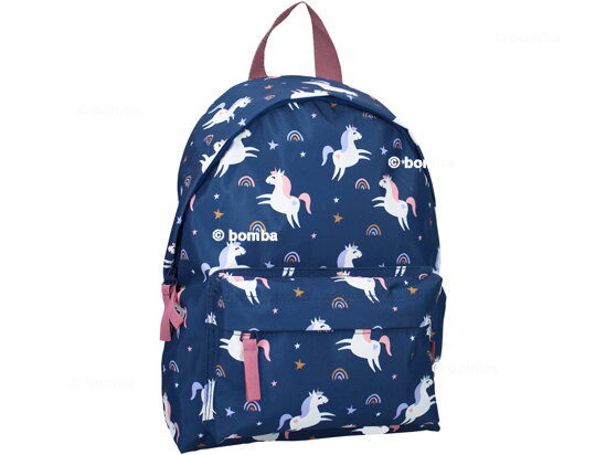 Blauer Kinderrucksack Einhörner