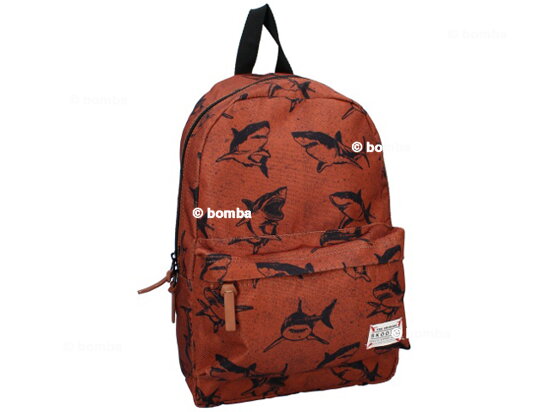 Brauner Rucksack Skooter Sharks