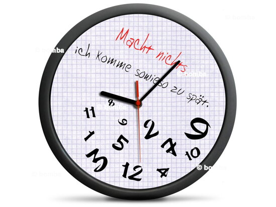 Wanduhr für Nachzügler