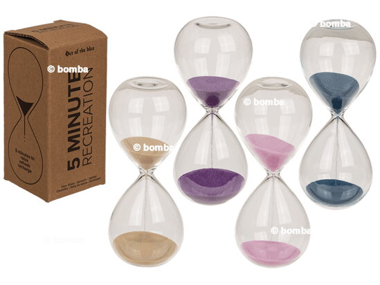 Glas-Sanduhr 5 Minuten Timer verschiedene Farben