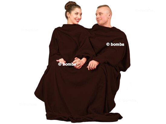 Kuscheldecke mit Ärmeln für Paare - Braun