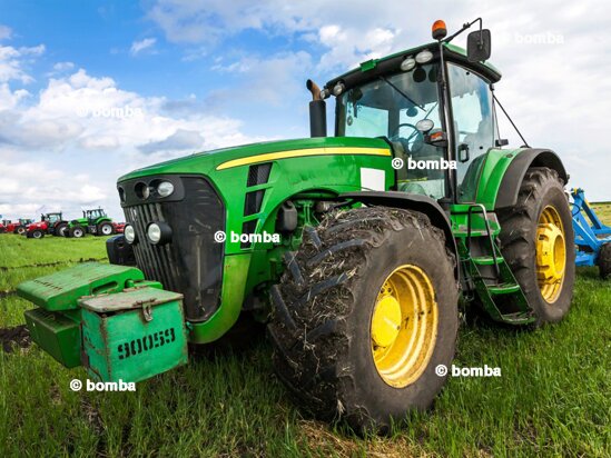 Kinderdecke Grüner Traktor