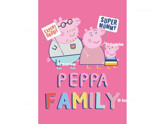 Kinderdecke Peppa Pig Family pink