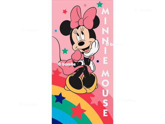 Kinder Strandtuch Minnie Mouse Rainbow Star