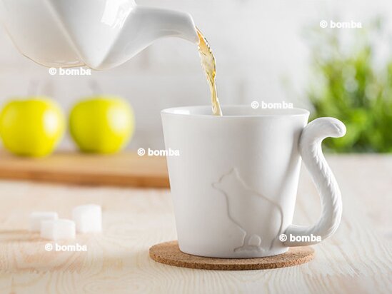 Katzen-Tasse mit Schwanz