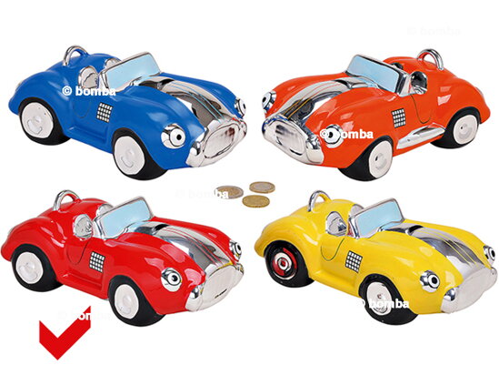 Red Ceramic Vintage Car Lovers Money Box