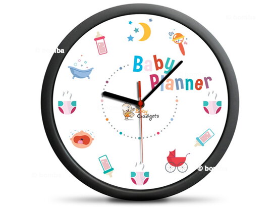 Wanduhr Baby Planner