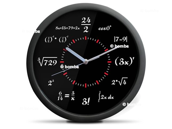 Wanduhr mit Mathematischen Formeln