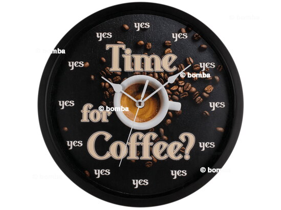 Wanduhr Zeit für Kaffee