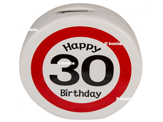 Keramik Spardose zum 30. Geburtstag