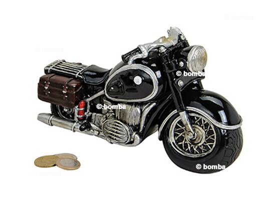 Spardose schwarzes Motorrad