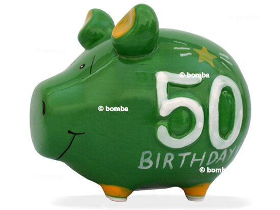 Sparschwein zum 50. Geburtstag