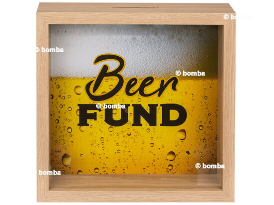 Holz-Spardose &quot;Beer Fund&quot;
