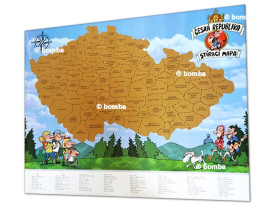Scratch-Off Map of the Czech Republic