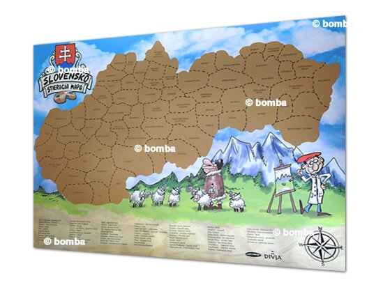 Scratch-Off Map of Slovakia