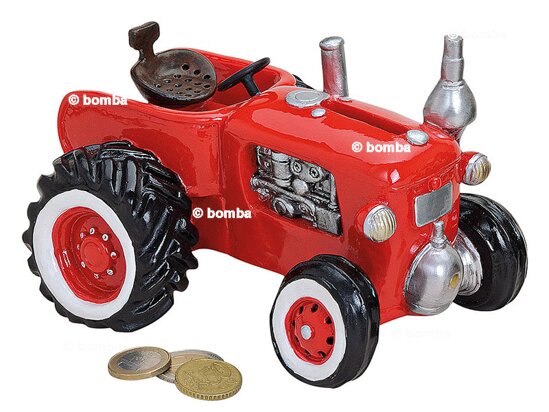 Spardose Traktor rot