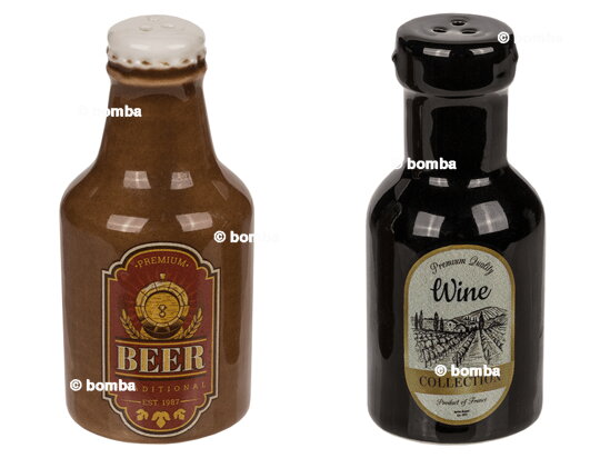 Salz- und Pfefferstreuer - Bier & Wein