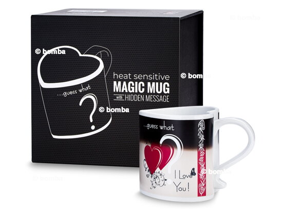 Zaubertasse mit Wärmeeffekt "I Love You"