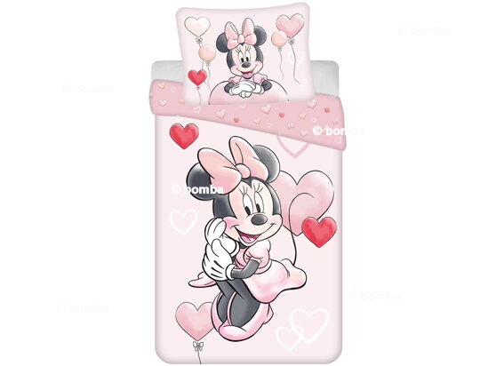 Kinderbettwäsche Minnie Mouse Heart Balloons