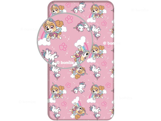 Spannbettlaken Paw Patrol Skye Unicorns