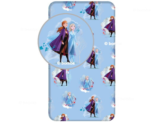 Blaues Kinder-Spannbettlaken Frozen