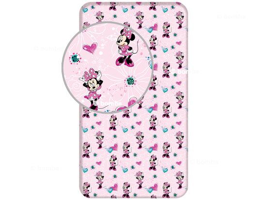 Spannbettlaken Minnie Mouse Flowers