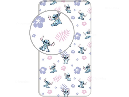 Spannbettlaken für Kinder Lilo & Stitch weiß