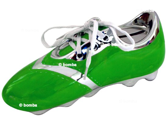 Spardose Fußballschuh grün