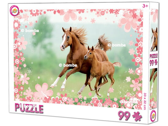 Puzzle Pferd und Fohlen - 99 Teile