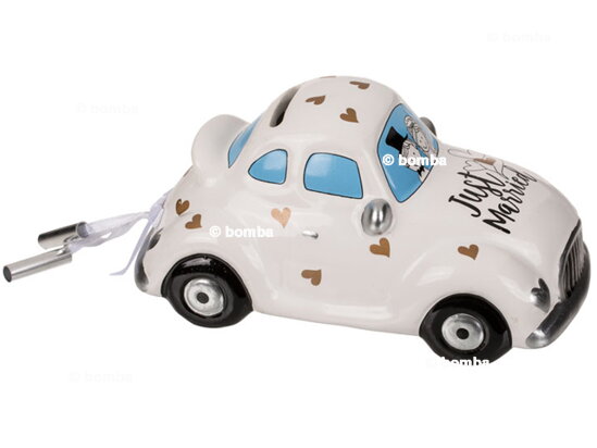 Keramik Spardose Hochzeitsauto &quot;Just Married&quot;
