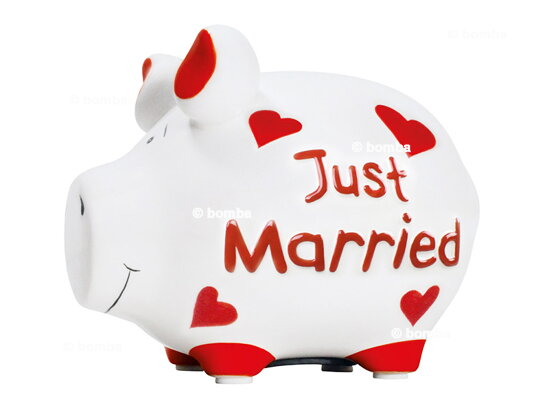 Hochzeit Sparschwein &quot;Just Married&quot;