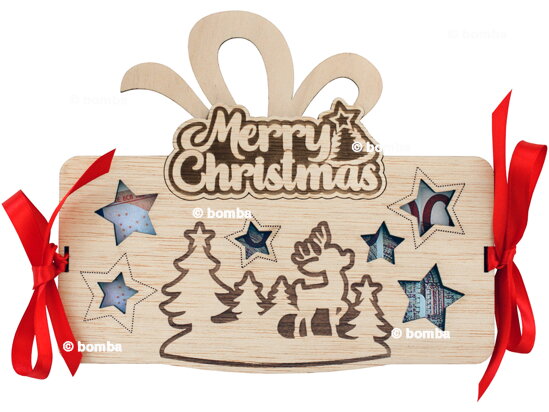 Geldgeschenktabelle - Merry Christmas EN