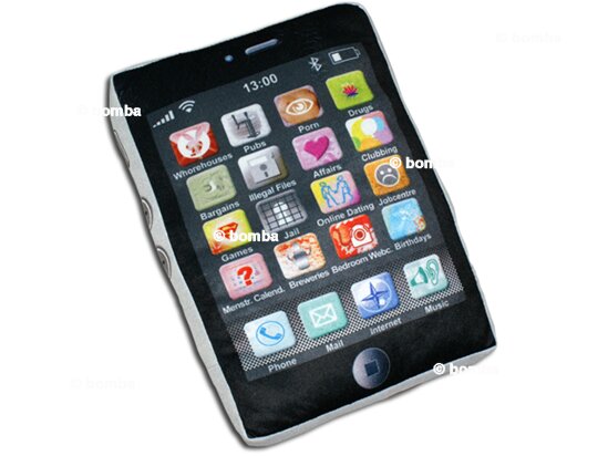 Kissen in der Form eines iPhone EN Version