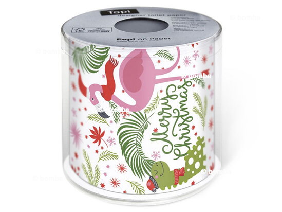 Toilettenpapier Merry Christmas mit Dinosauriern