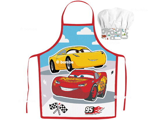 Kinderschürze mit Kochmütze Cars